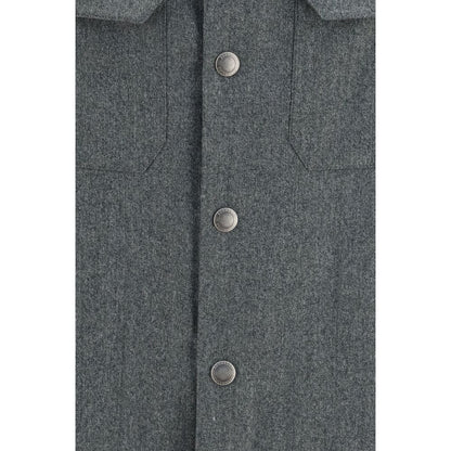 Gray Wool Oves Aries Dress Shirt