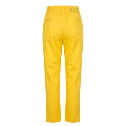 Yellow Cotton Women Pant
