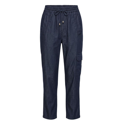Blue Cotton Women's Pant