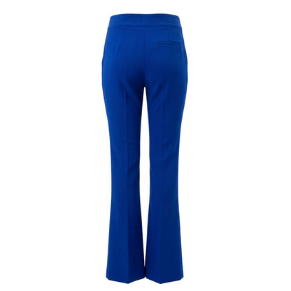 Blue Polyester Women Pants