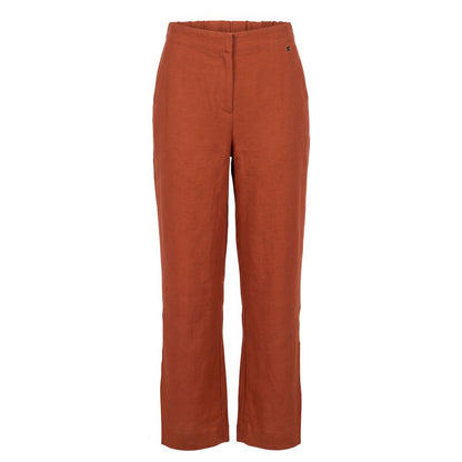 Brown Viscose Women Pant