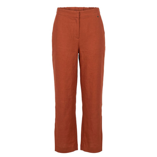 Brown Viscose Women Pant