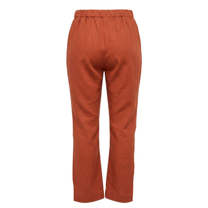 Brown Viscose Women Pant