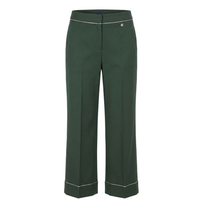 Green Polyester Women Pants