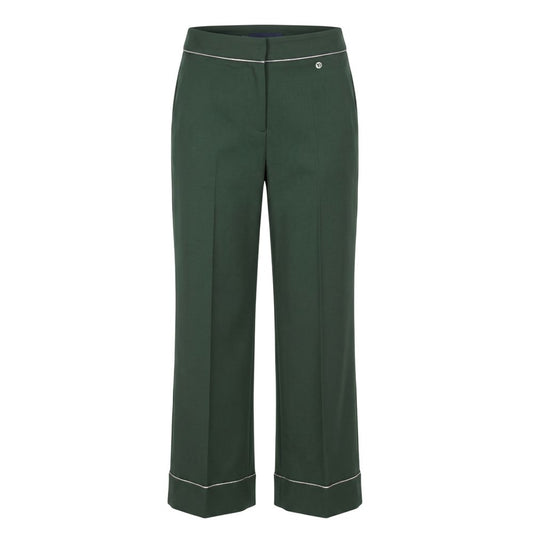 Green Polyester Women Pants