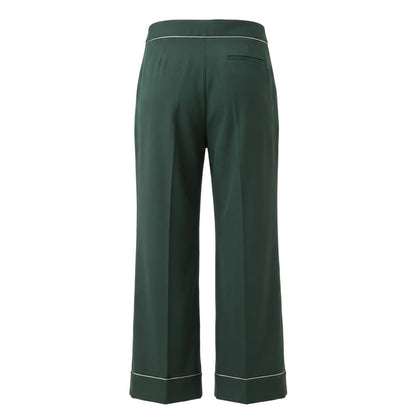 Green Polyester Women Pants