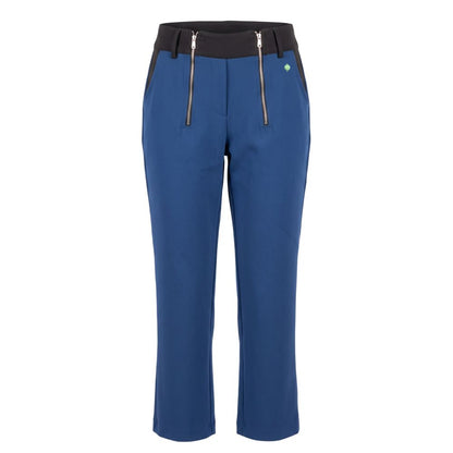 Blue Polyester Women Pant