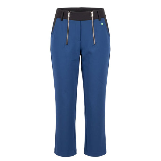 Blue Polyester Women Pant