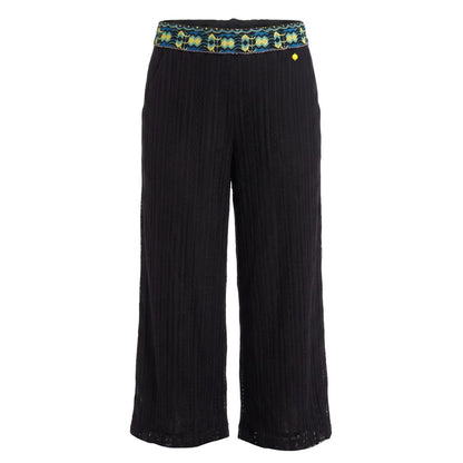 Black Polyamide Women Pants