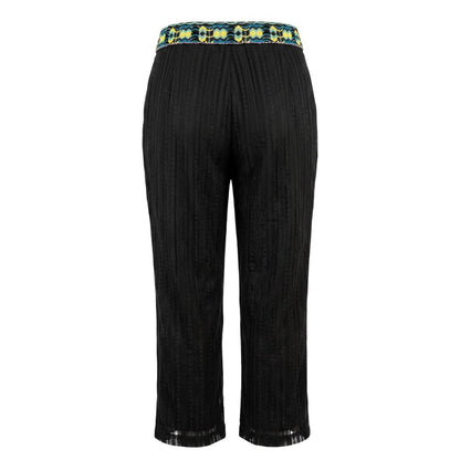 Black Polyamide Women Pants