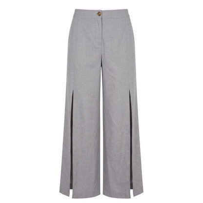Grey Polyester Women's Pant