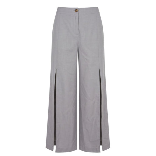 Grey Polyester Women's Pant