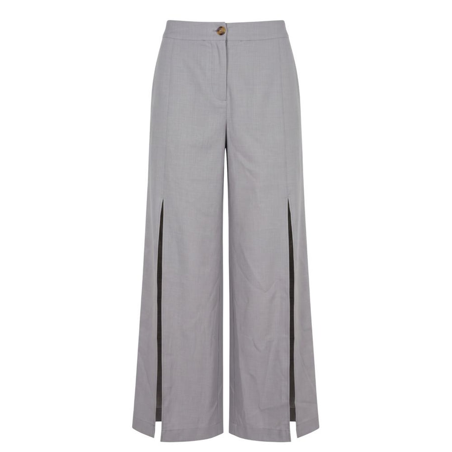 Grey Polyester Women's Pant