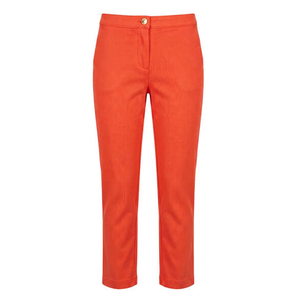 Orange Cotton Women's Pant