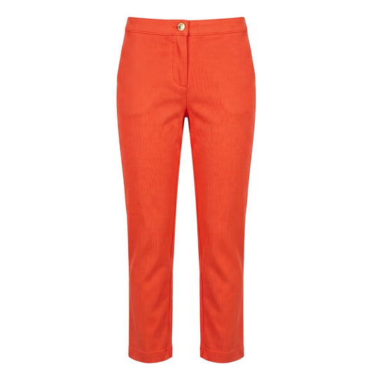 Orange Cotton Women's Pant