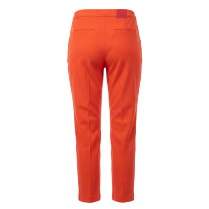 Orange Cotton Women's Pant