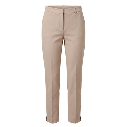 Beige Viscose Women Pants