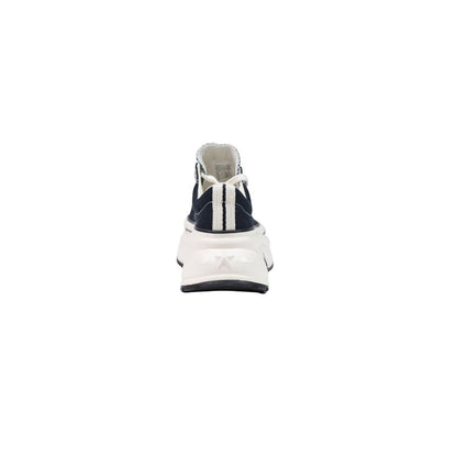 Black And White Textile Chunky Sneakers