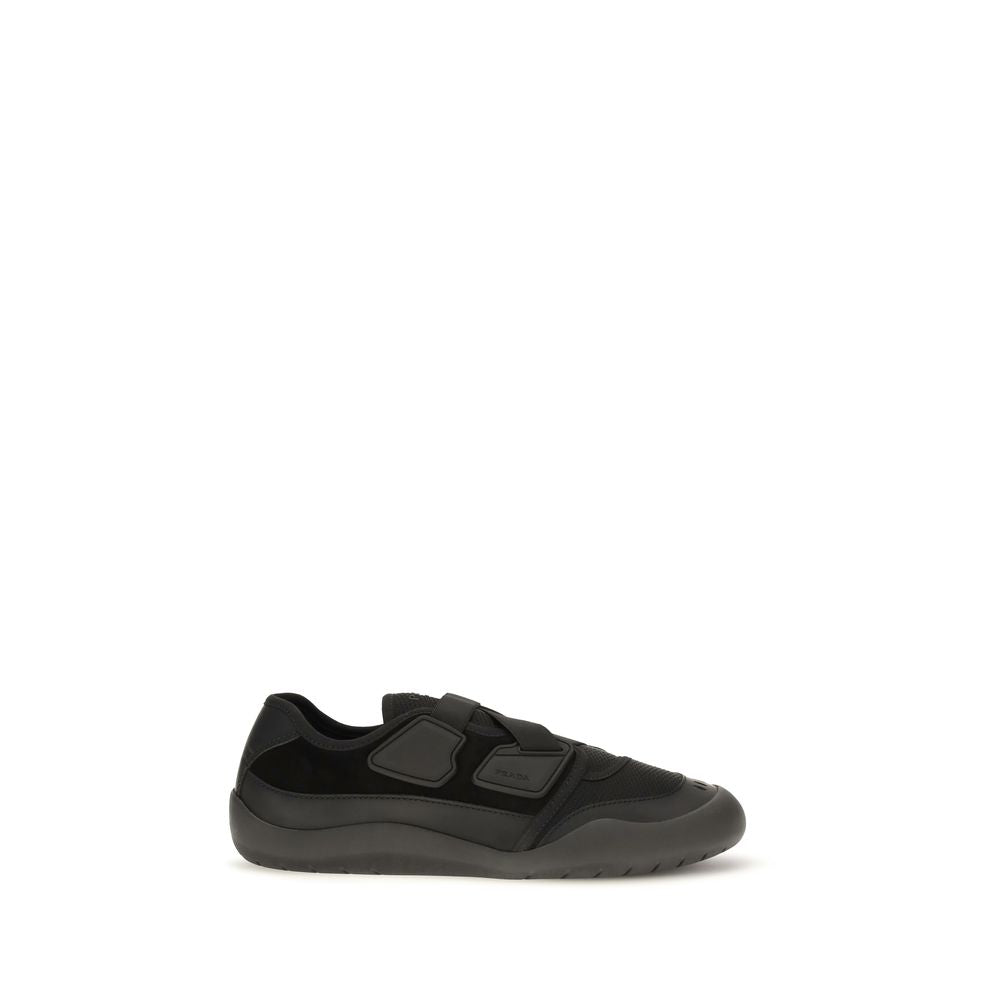 Black Nylon Low Top Sneakers