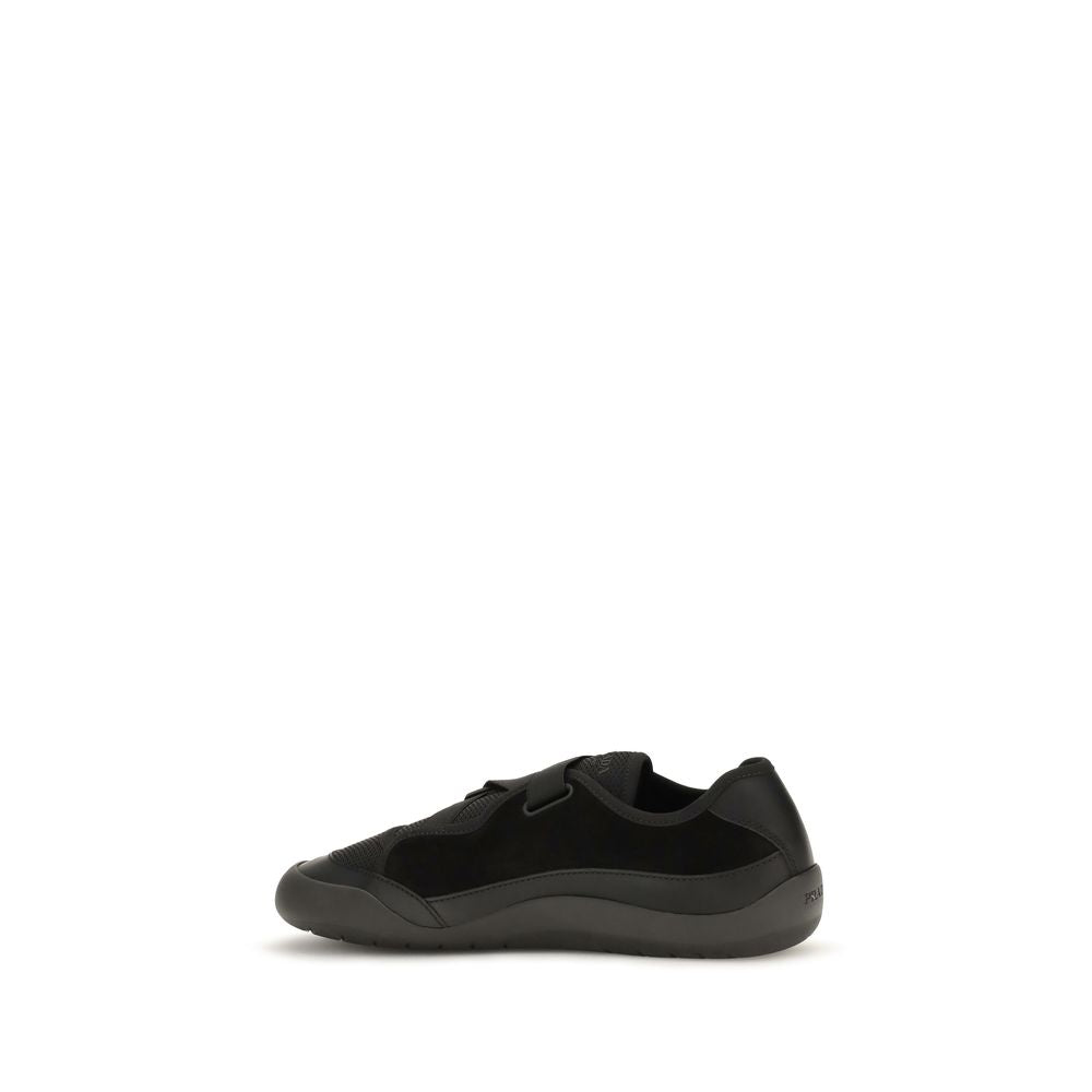 Black Nylon Low Top Sneakers