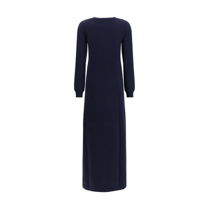 Blue Cashmere Casual Dress
