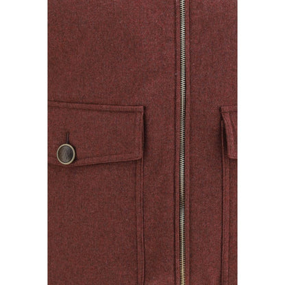 Bordeaux Wool Oves Aries Sleeveless Jacket