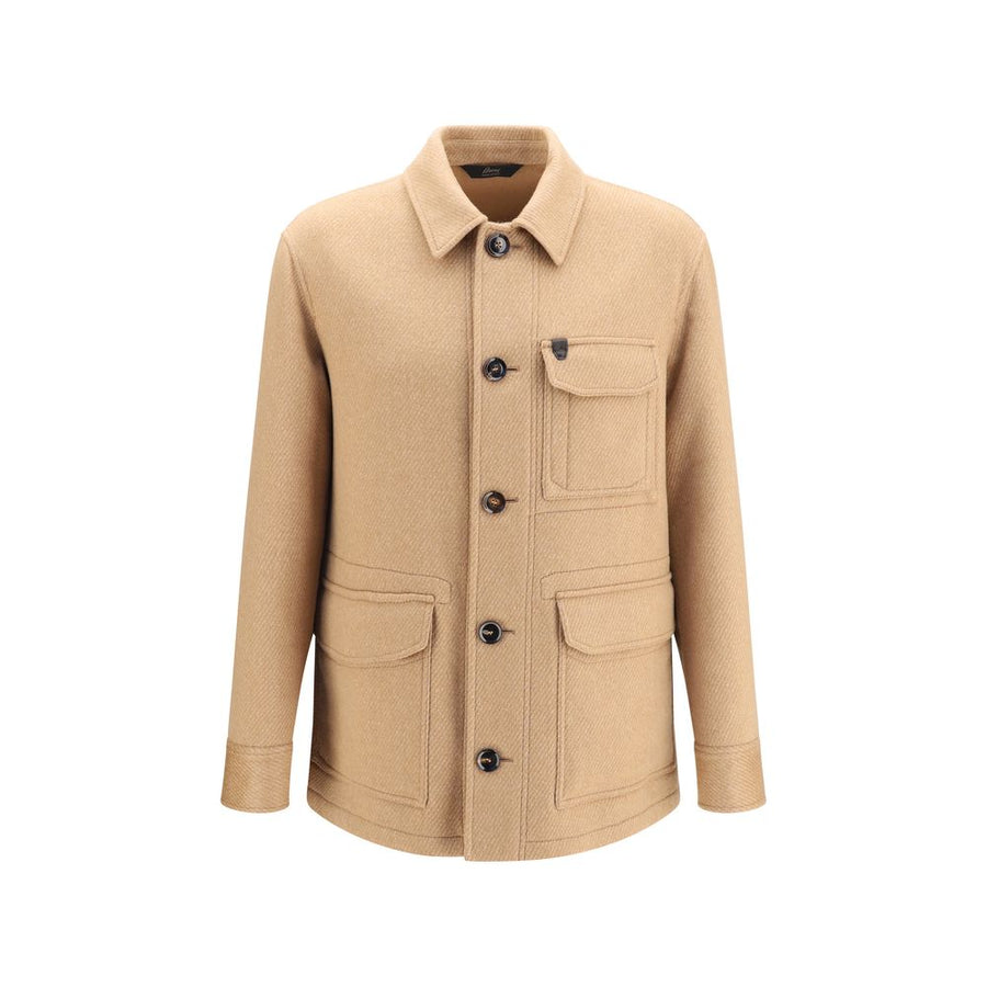 Beige Cashmere Leather Jacket