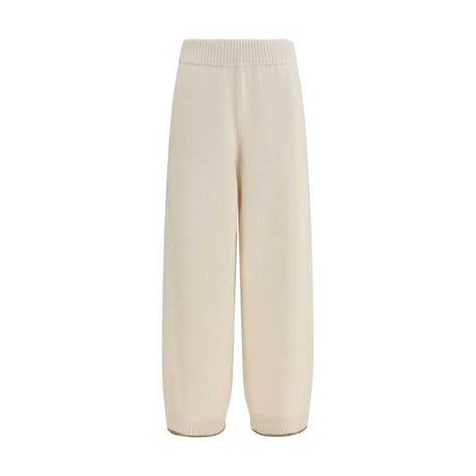 White Cashmere Casual Pants