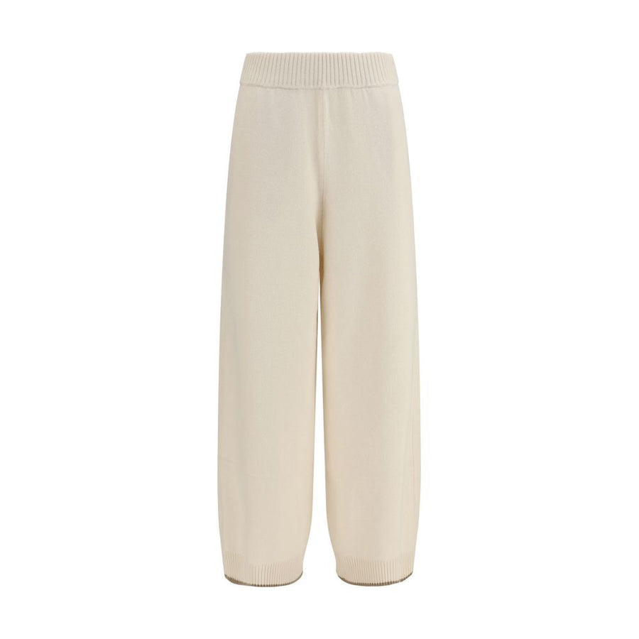 White Cashmere Casual Pants