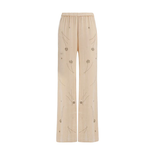 Multicolor Viscose Flared Pants