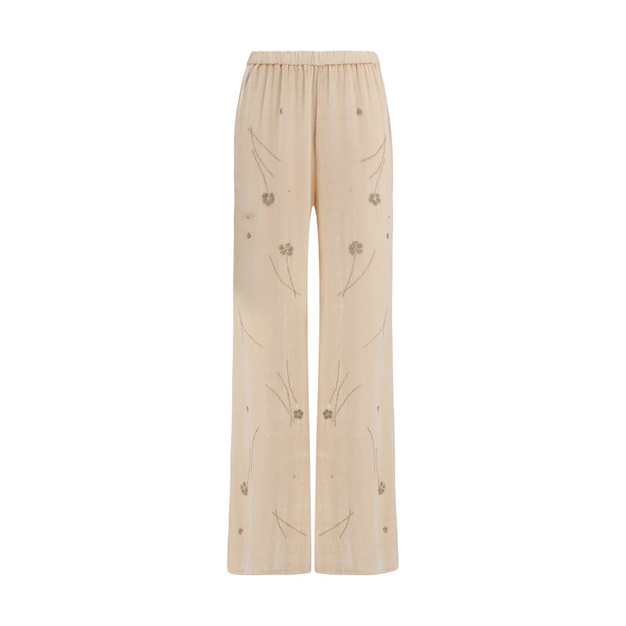 Multicolor Viscose Flared Pants