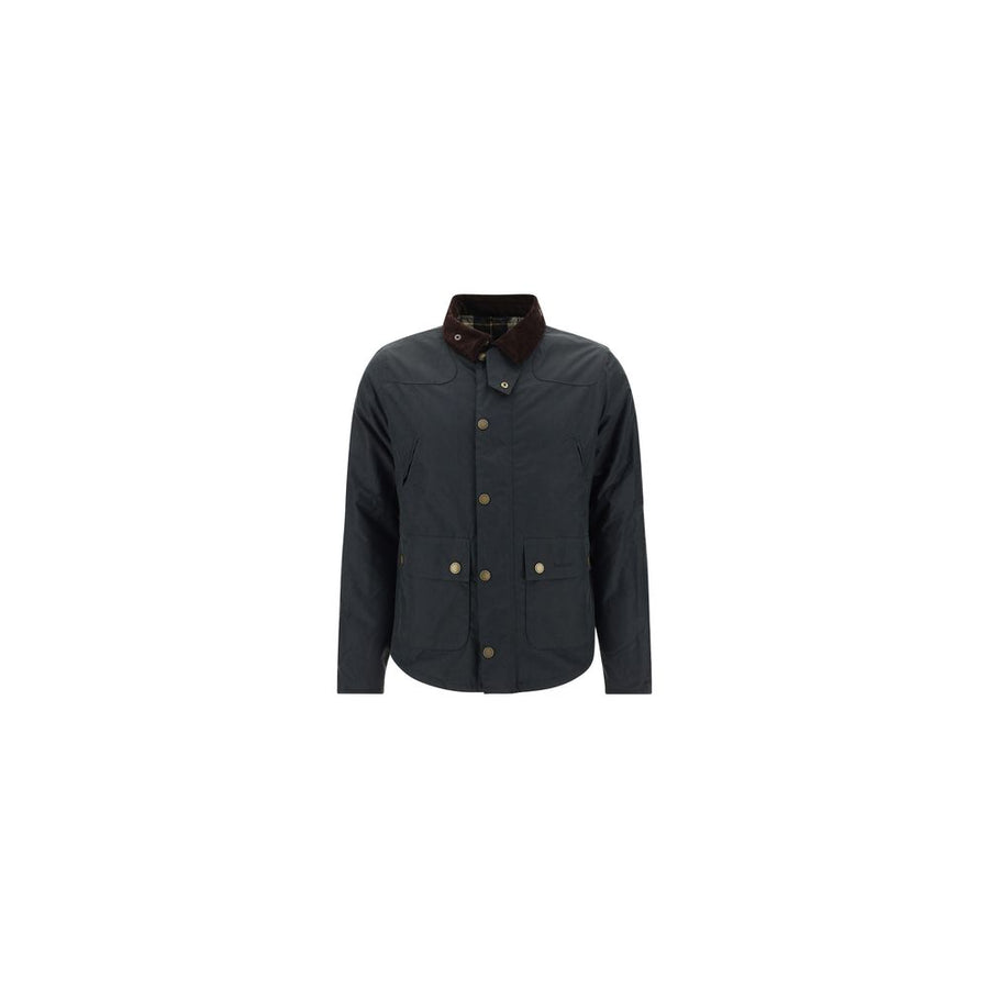 Black Cotton Full-Length Jacket