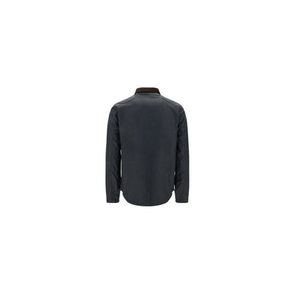 Black Cotton Full-Length Jacket
