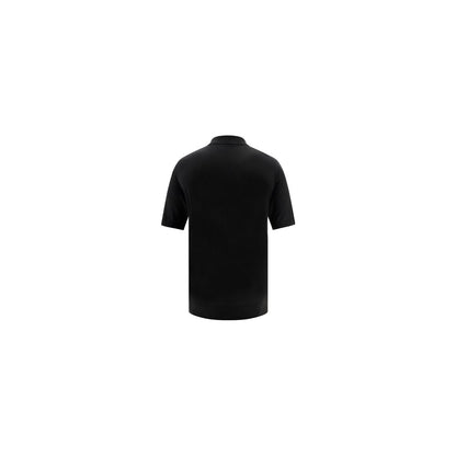 Black Wool Oves Aries Polo Shirt