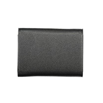 Black Polyurethane Women's Wallet