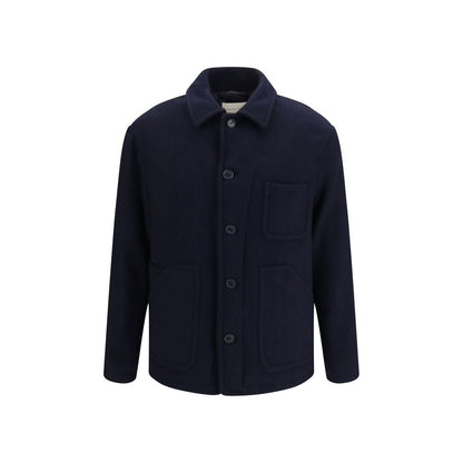 Blue Wool Oves Aries Full-Length Jacket