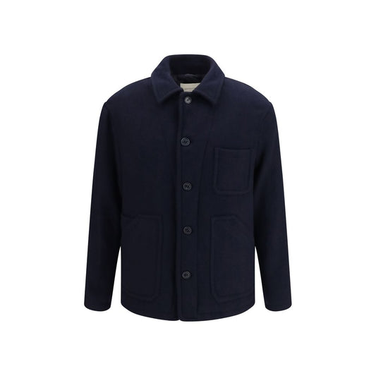 Blue Wool Oves Aries Full-Length Jacket