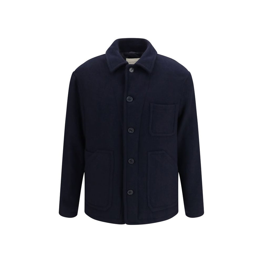 Blue Wool Oves Aries Full-Length Jacket