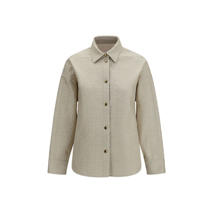 Beige Polyamide Full-Length Jacket