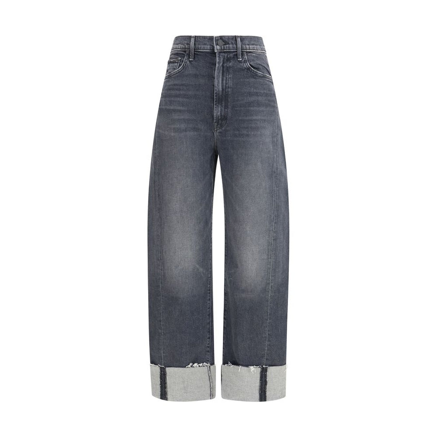 Black Cotton Cropped Jeans