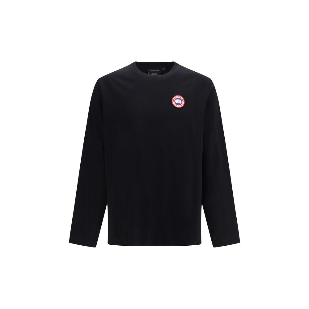 Black Cotton Long Sleeve T-Shirt