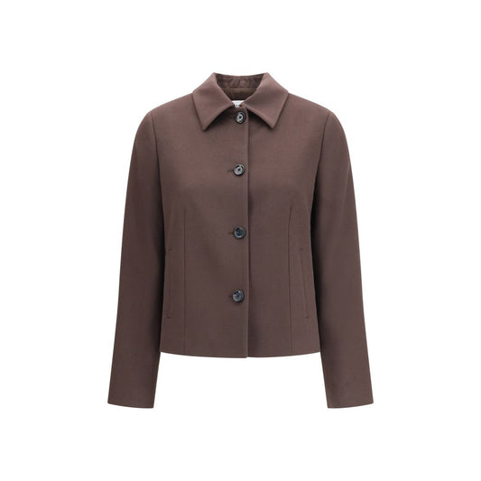 Brown Wool Oves Aries Full-Length Jacket