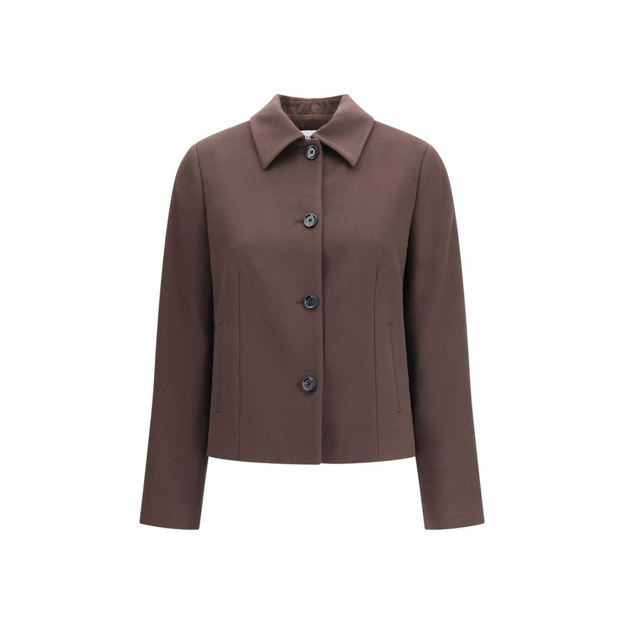 Brown Wool Oves Aries Full-Length Jacket