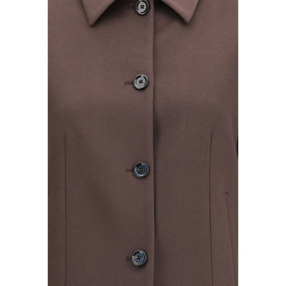 Brown Wool Oves Aries Full-Length Jacket
