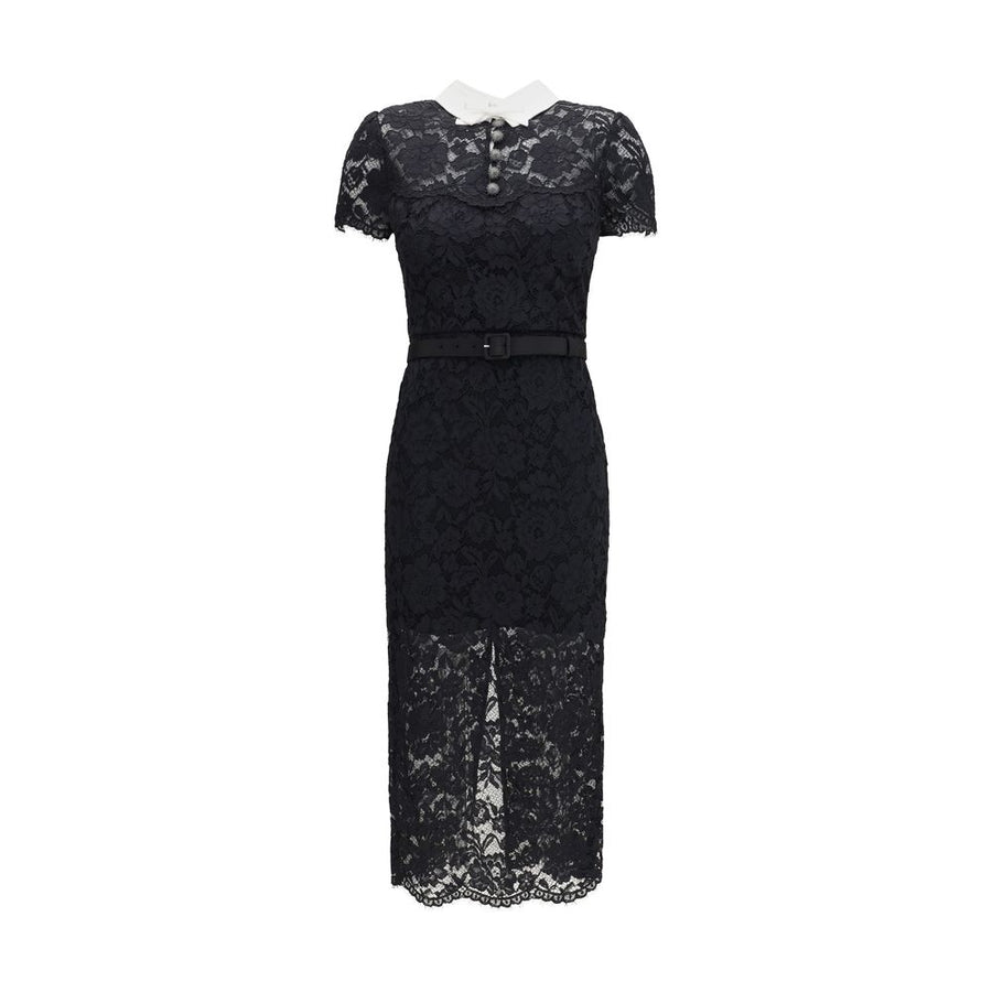 Black Polyester Casual Dress