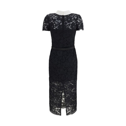 Black Polyester Casual Dress