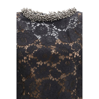 Black Polyamide Casual Dress