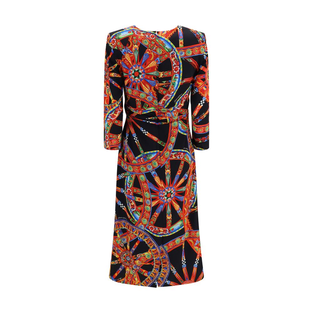 Multicolor Silk Cocktail Dress