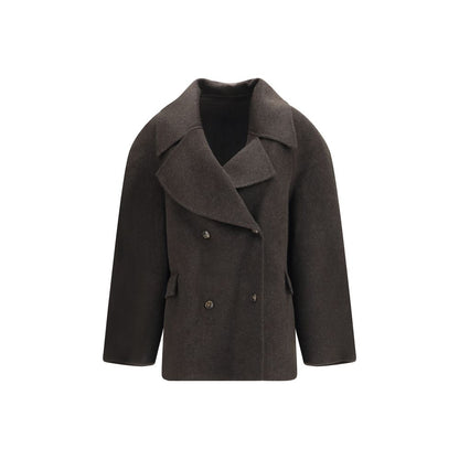 Brown Wool Oves Aries Full-Length Jacket
