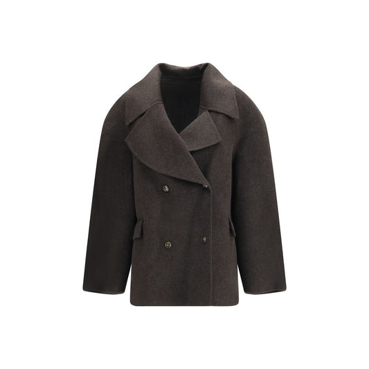 Brown Wool Oves Aries Full-Length Jacket
